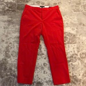 Red ankle pants